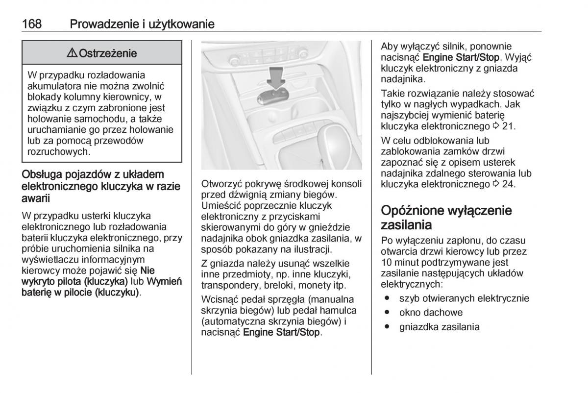 Opel Insignia B instrukcja obslugi / page 170