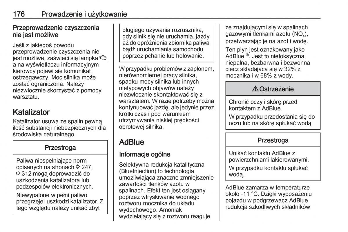 Opel Insignia B instrukcja obslugi / page 178