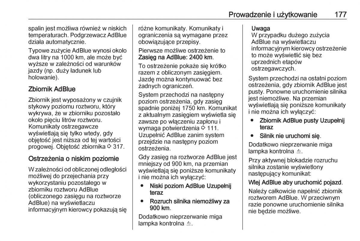 Opel Insignia B instrukcja obslugi / page 179