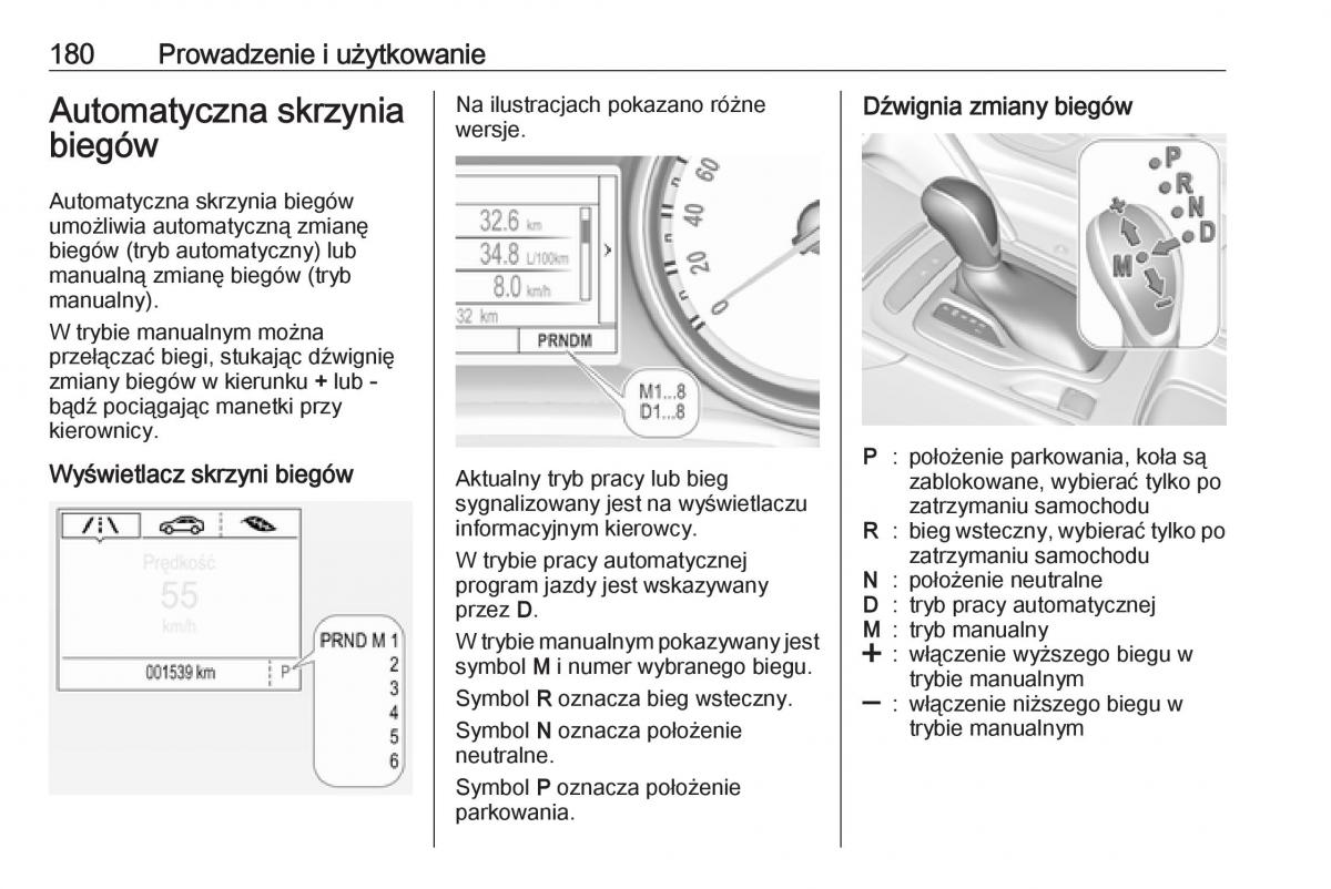 Opel Insignia B instrukcja obslugi / page 182