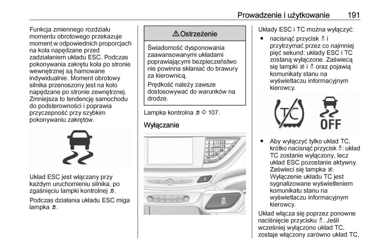 Opel Insignia B instrukcja obslugi / page 193