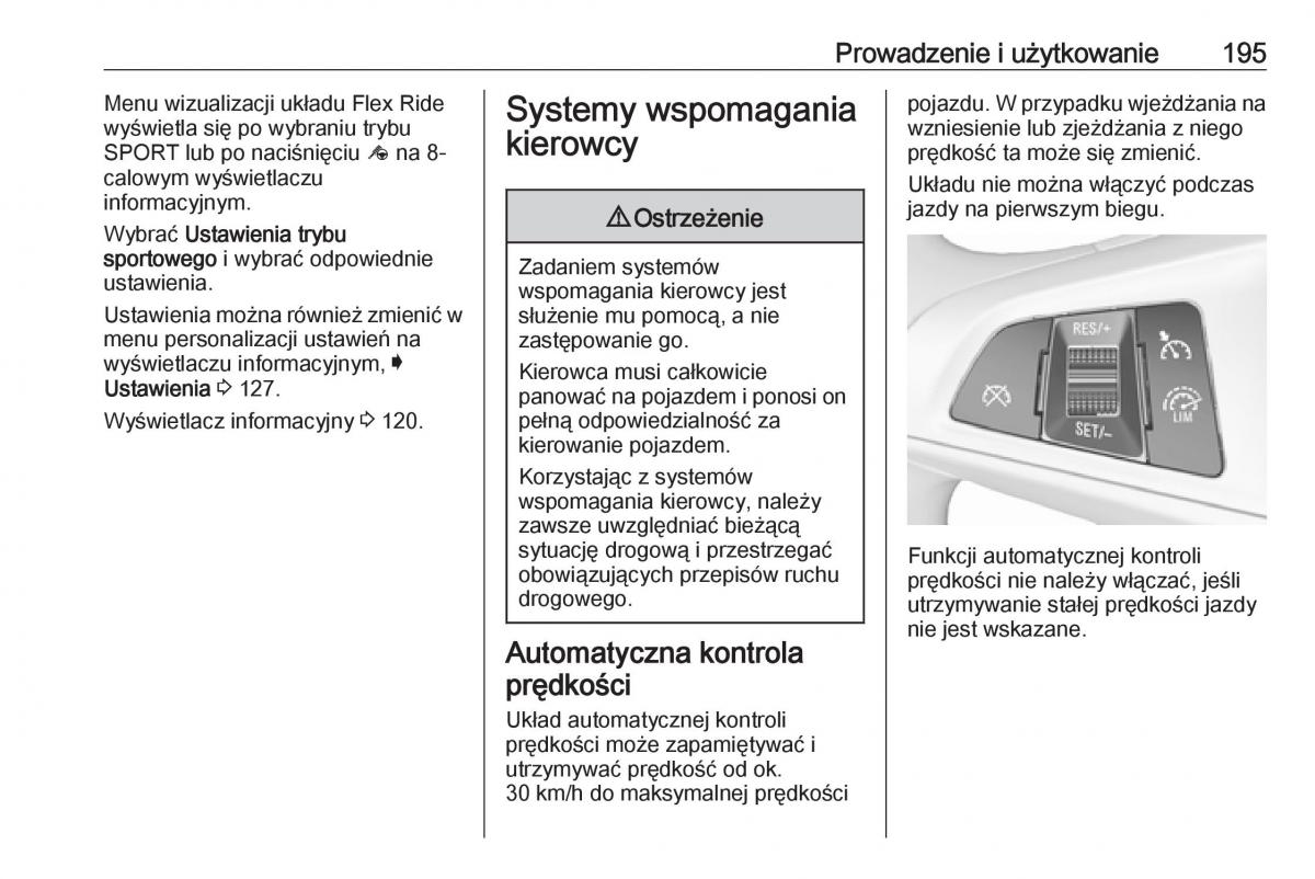 Opel Insignia B instrukcja obslugi / page 197