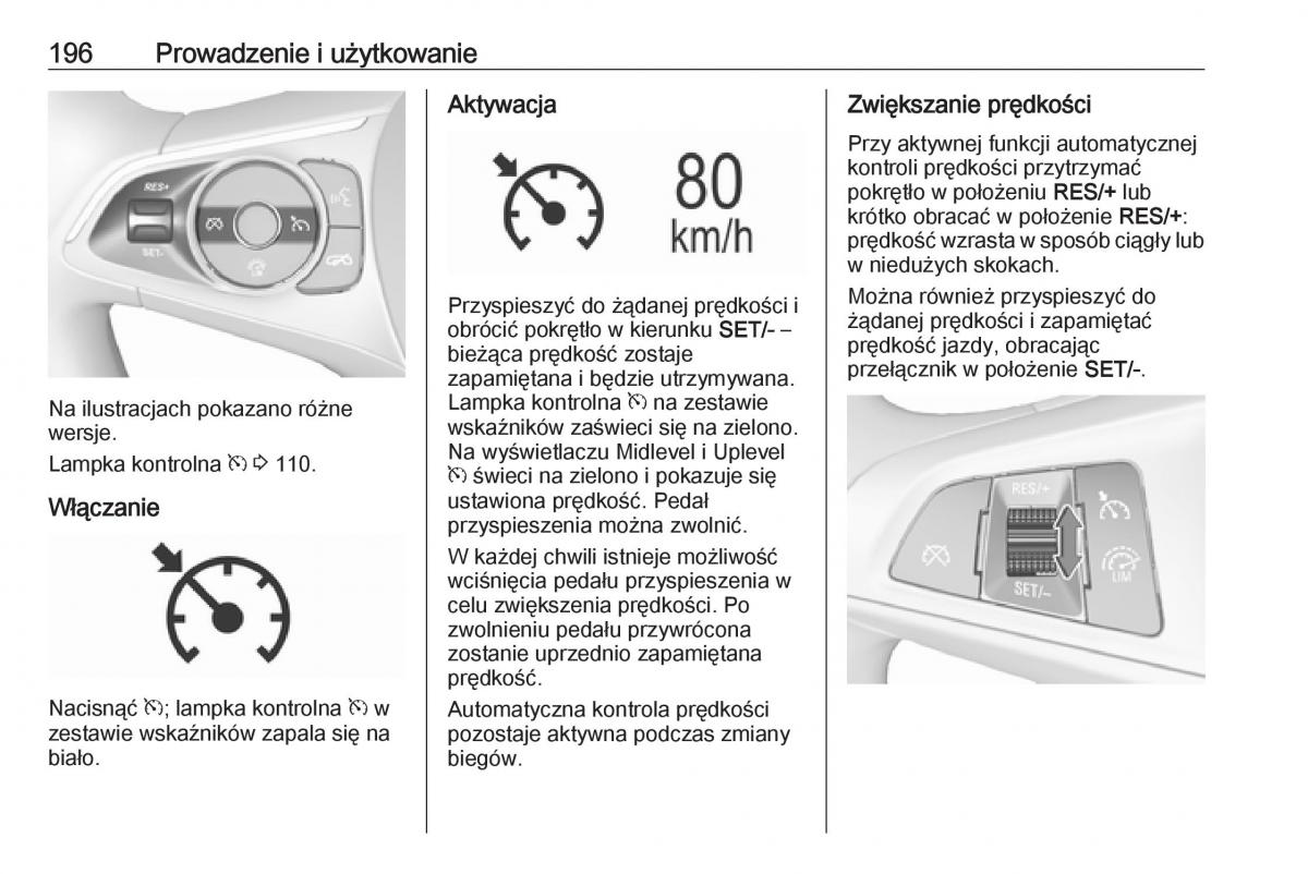 Opel Insignia B instrukcja obslugi / page 198