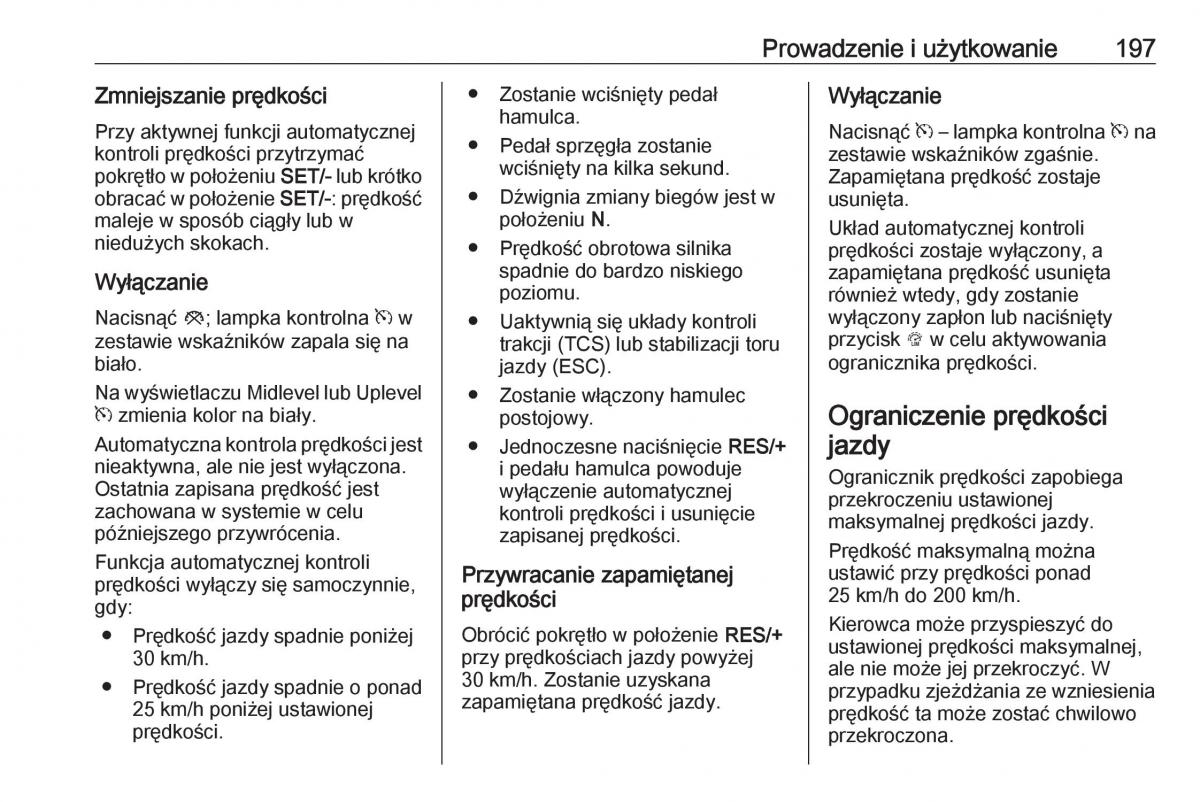 Opel Insignia B instrukcja obslugi / page 199