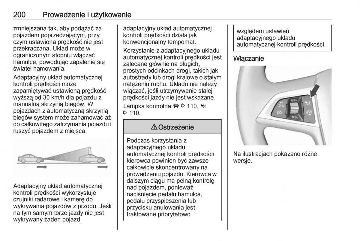 Opel Insignia B instrukcja obslugi / page 202