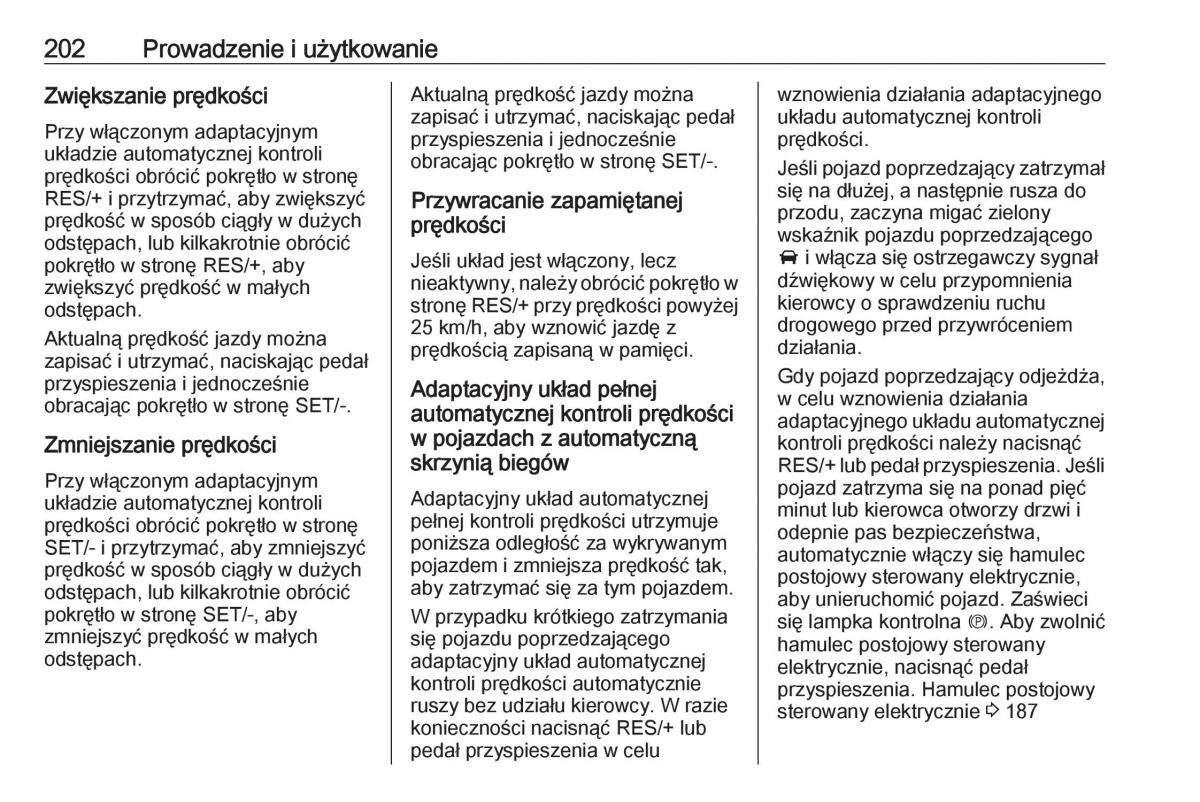 Opel Insignia B instrukcja obslugi / page 204