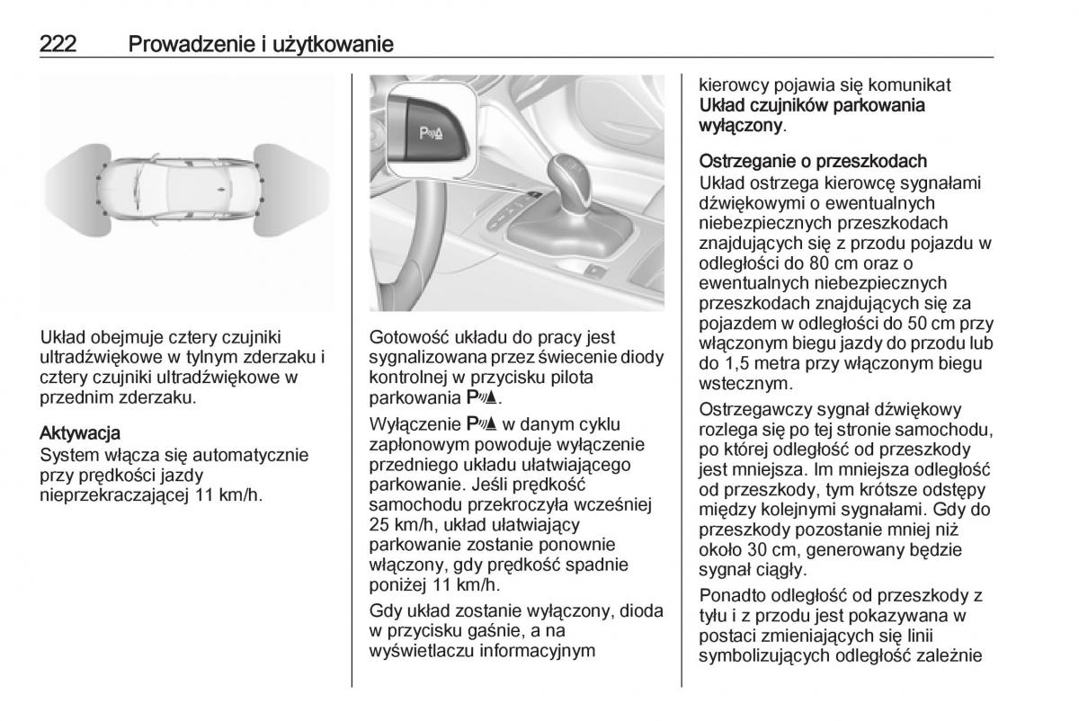 Opel Insignia B instrukcja obslugi / page 224