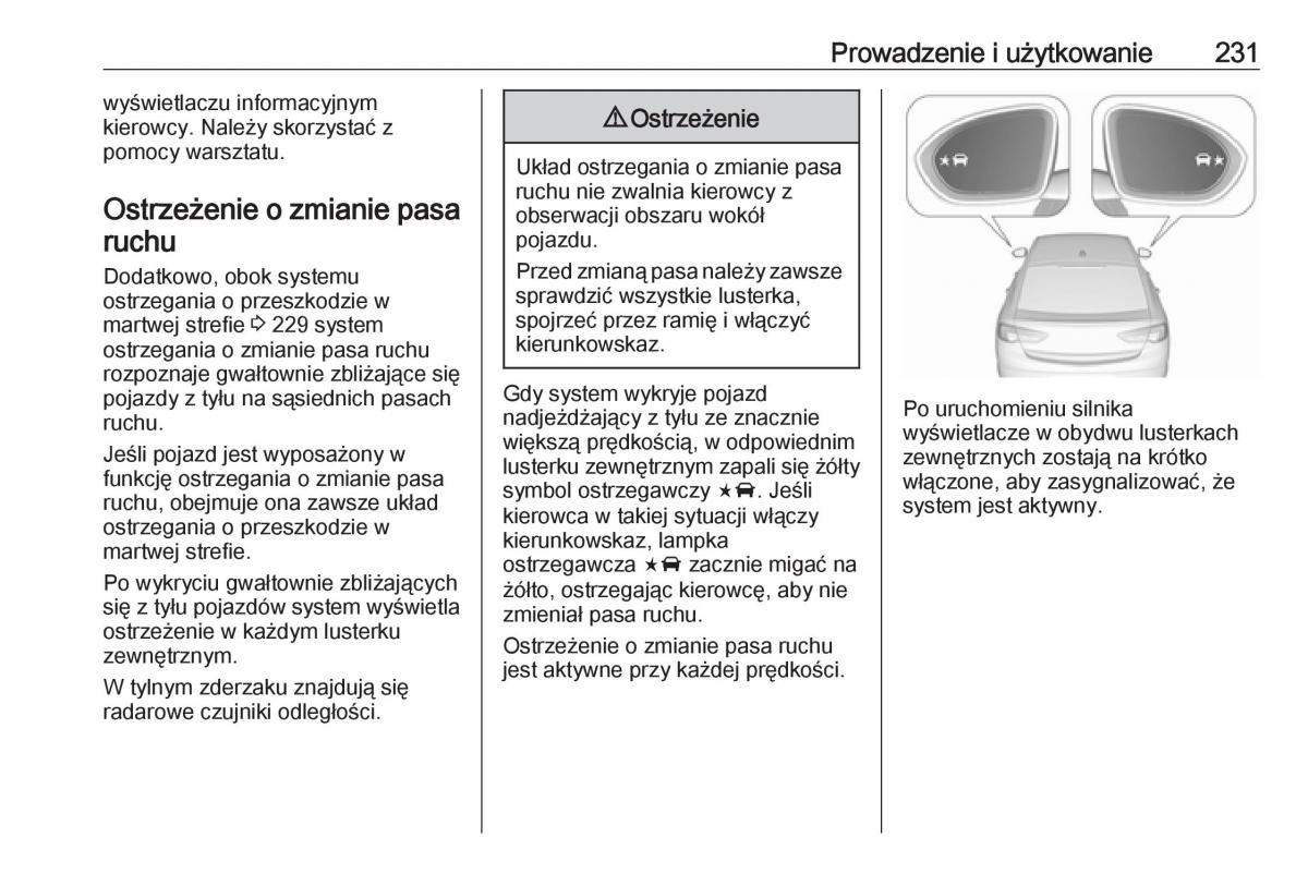 Opel Insignia B instrukcja obslugi / page 233