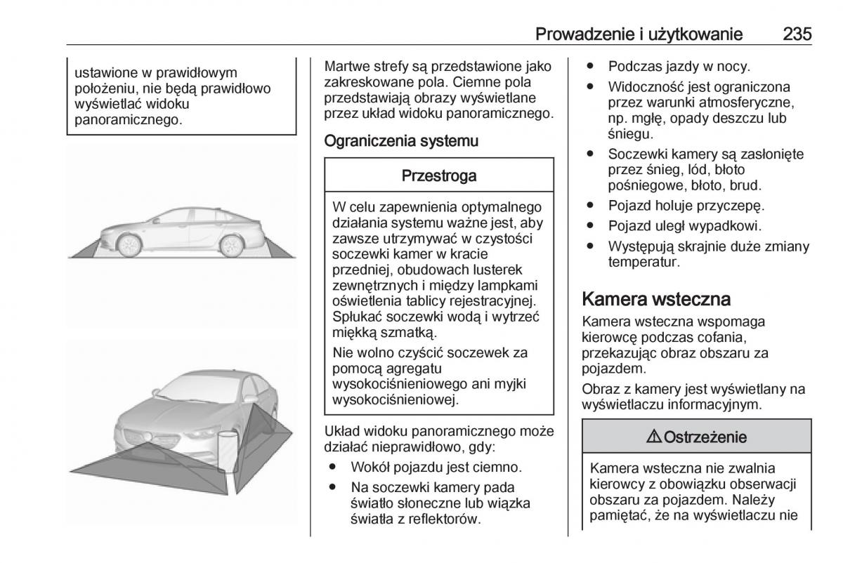 Opel Insignia B instrukcja obslugi / page 237