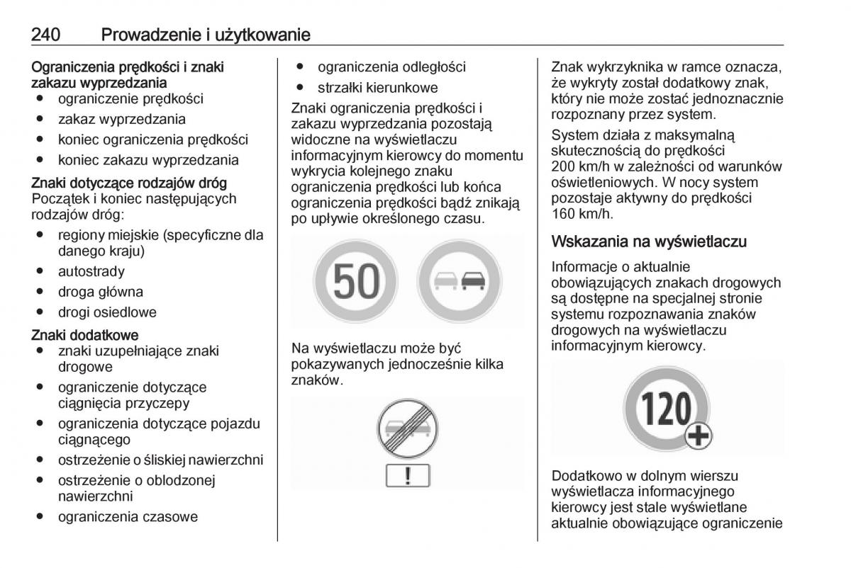 Opel Insignia B instrukcja obslugi / page 242