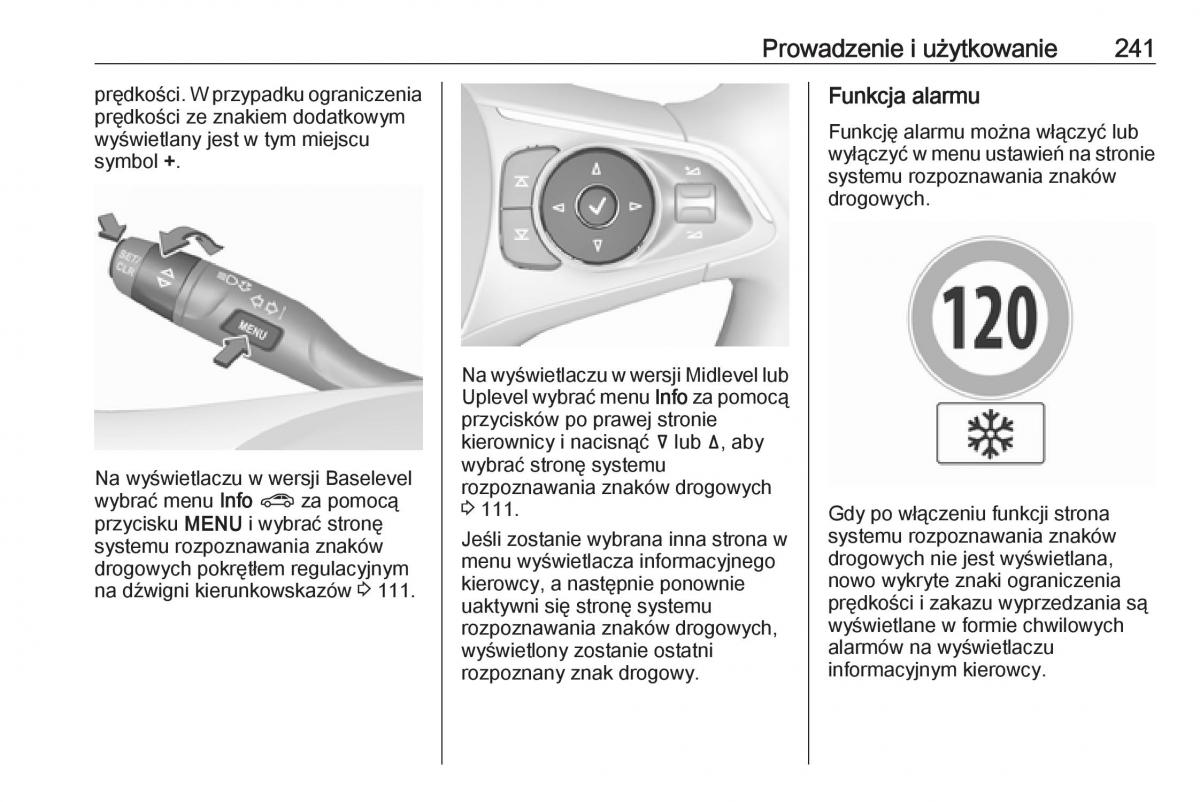 Opel Insignia B instrukcja obslugi / page 243