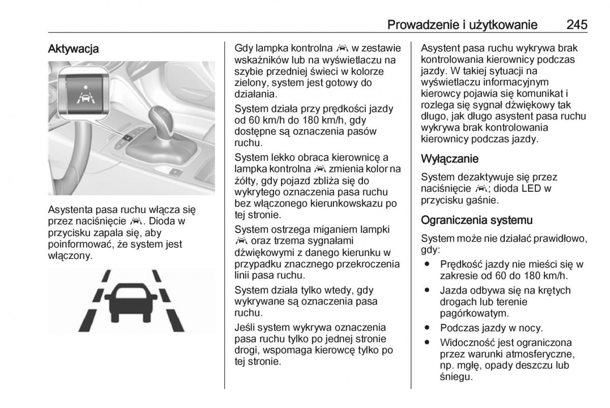 Opel Insignia B instrukcja obslugi / page 247