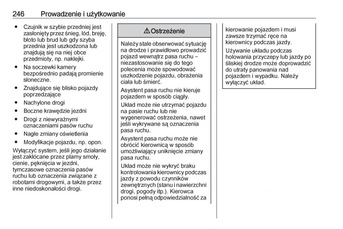 Opel Insignia B instrukcja obslugi / page 248