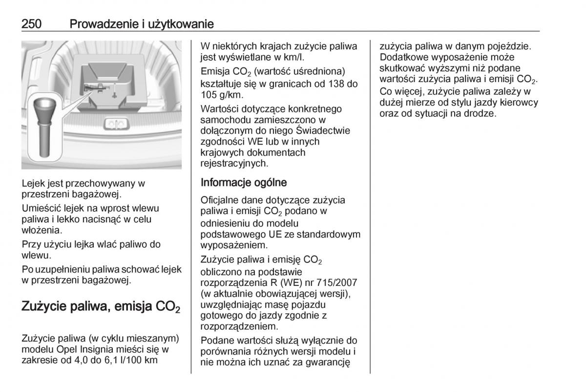 Opel Insignia B instrukcja obslugi / page 252