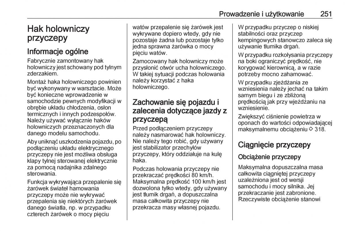 Opel Insignia B instrukcja obslugi / page 253