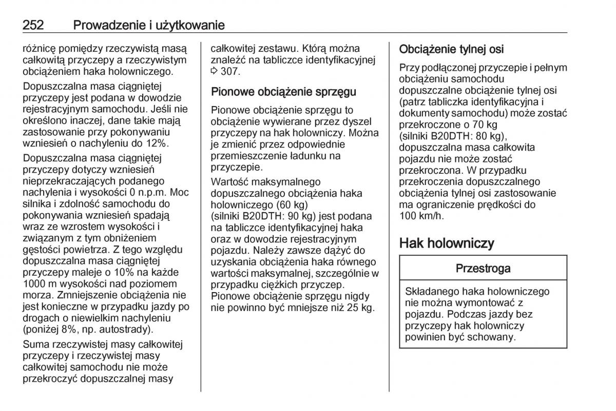 Opel Insignia B instrukcja obslugi / page 254