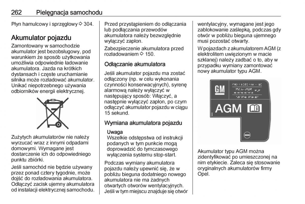 Opel Insignia B instrukcja obslugi / page 264