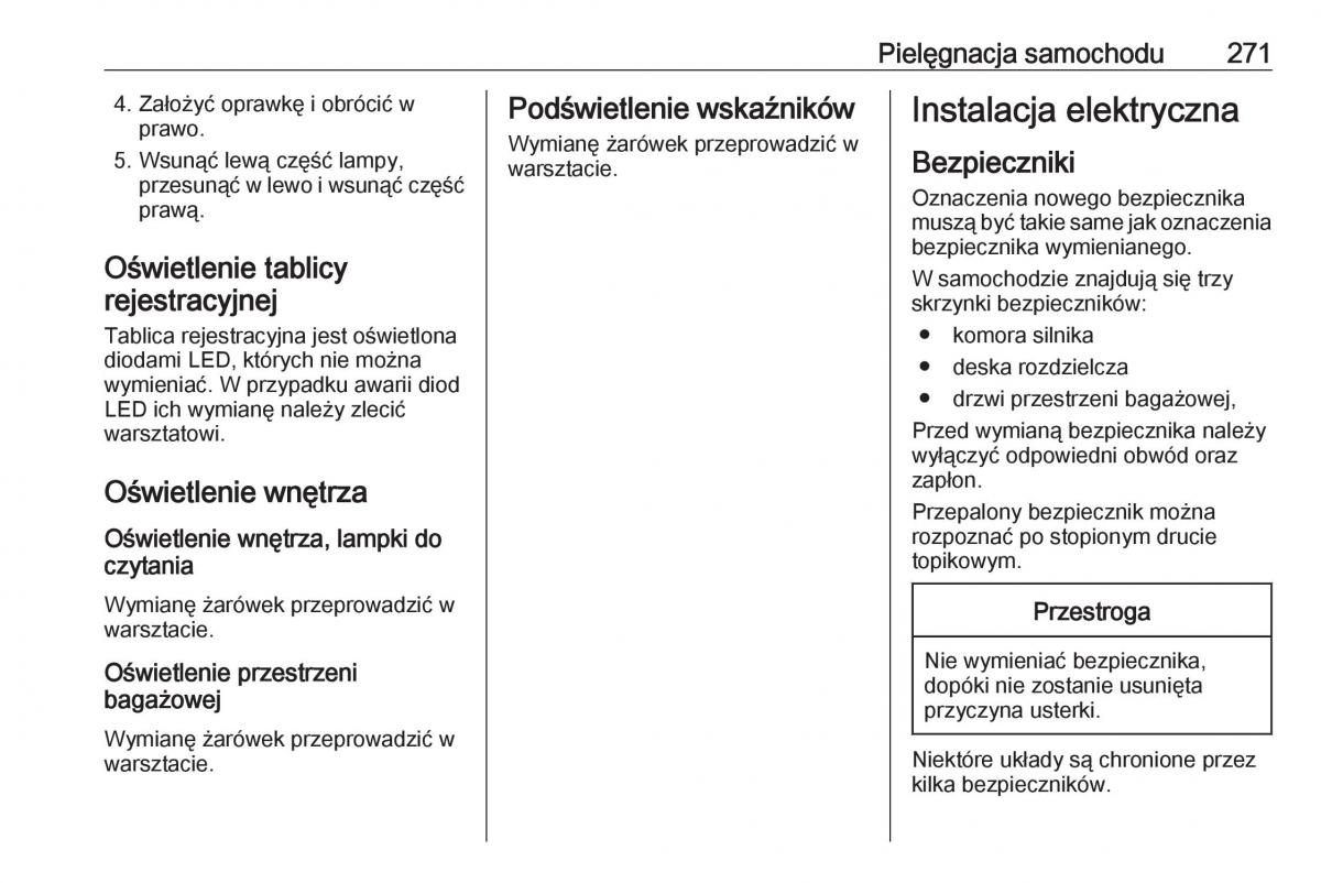 Opel Insignia B instrukcja obslugi / page 273