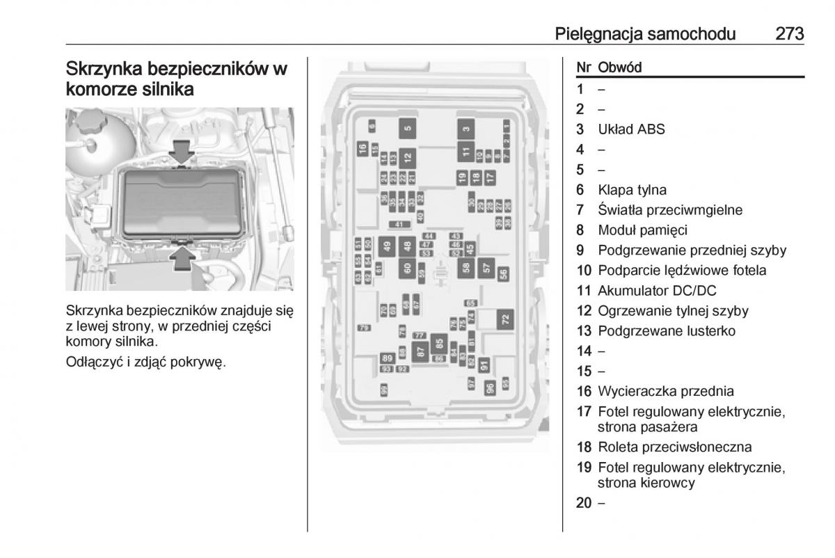 Opel Insignia B instrukcja obslugi / page 275