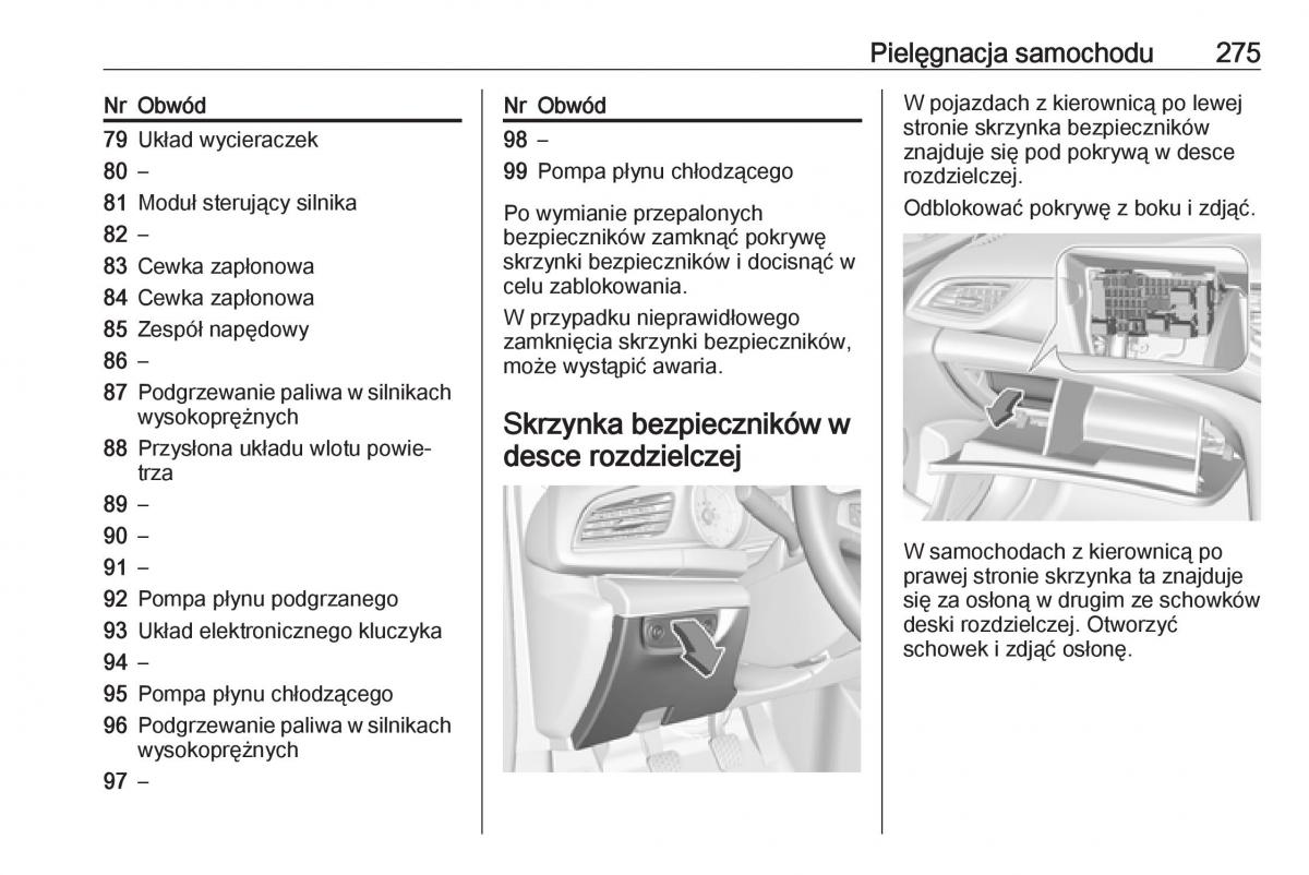 Opel Insignia B instrukcja obslugi / page 277