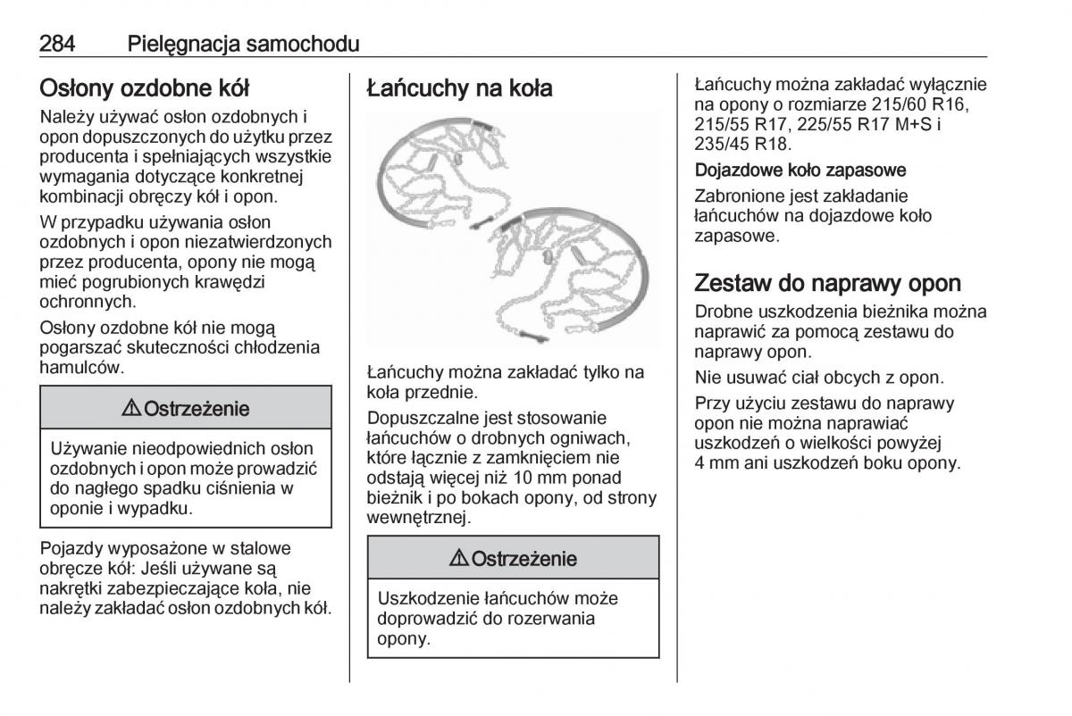 Opel Insignia B instrukcja obslugi / page 286