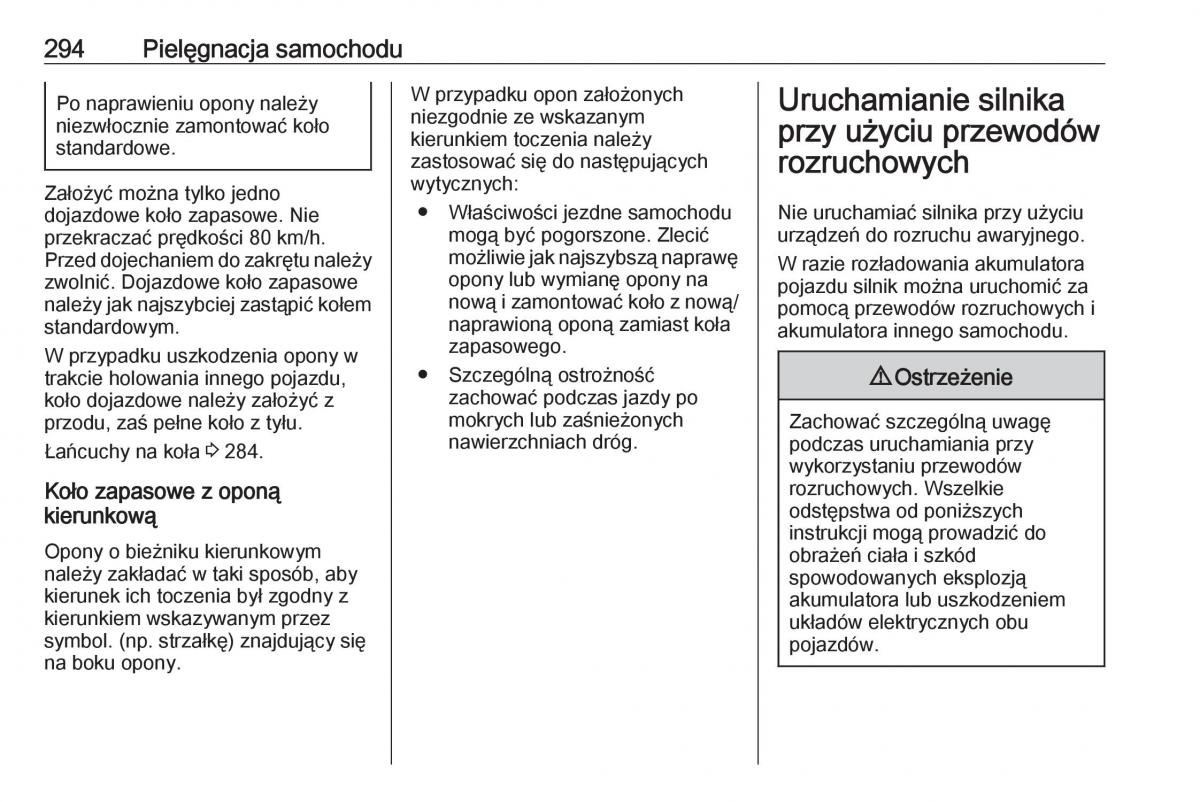 Opel Insignia B instrukcja obslugi / page 296