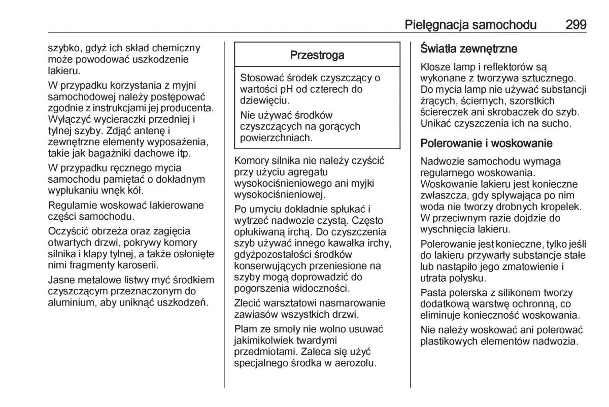 Opel Insignia B instrukcja obslugi / page 301