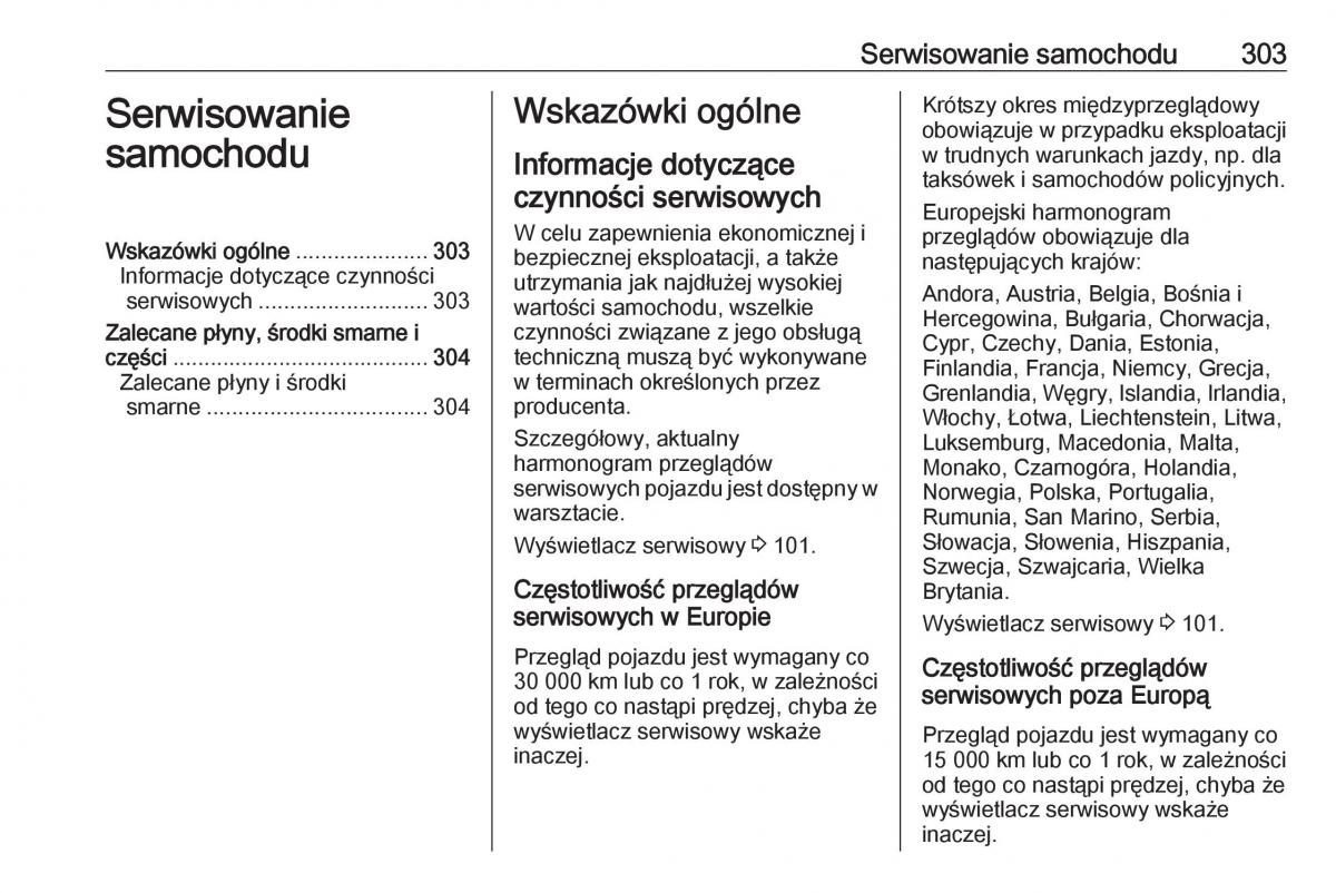 Opel Insignia B instrukcja obslugi / page 305