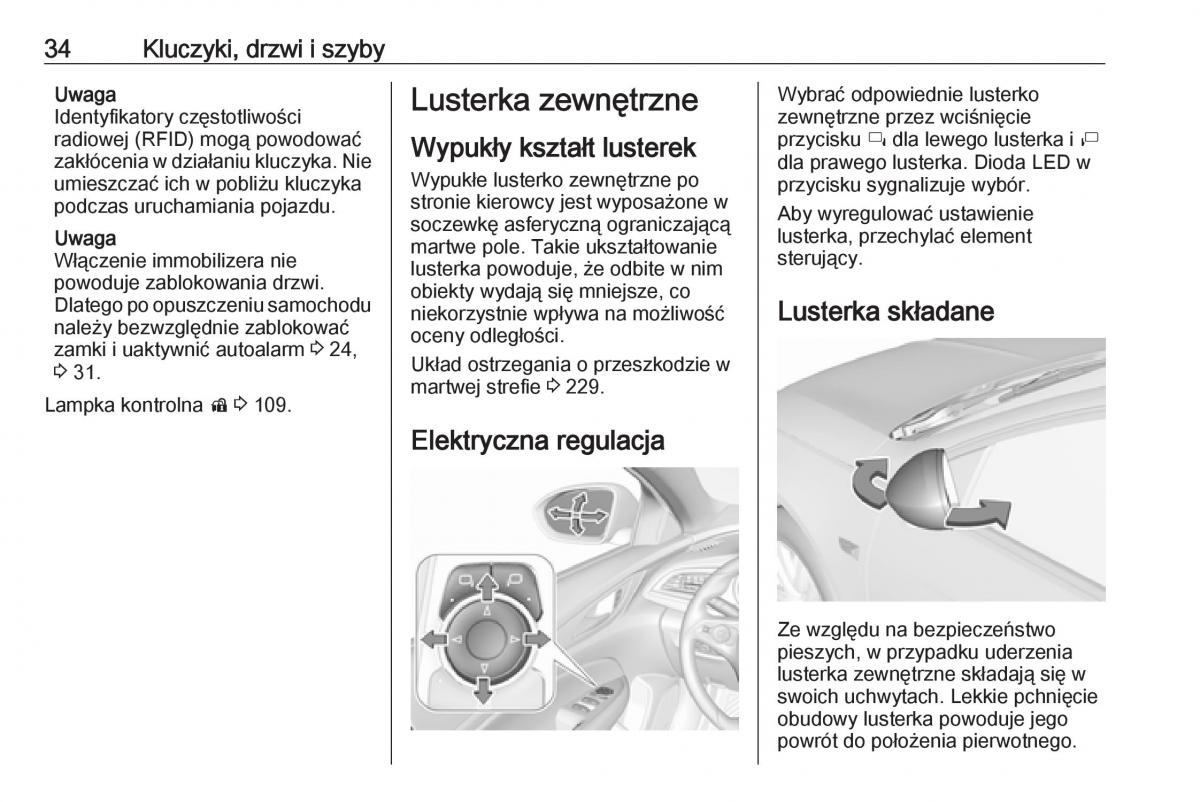 Opel Insignia B instrukcja obslugi / page 36