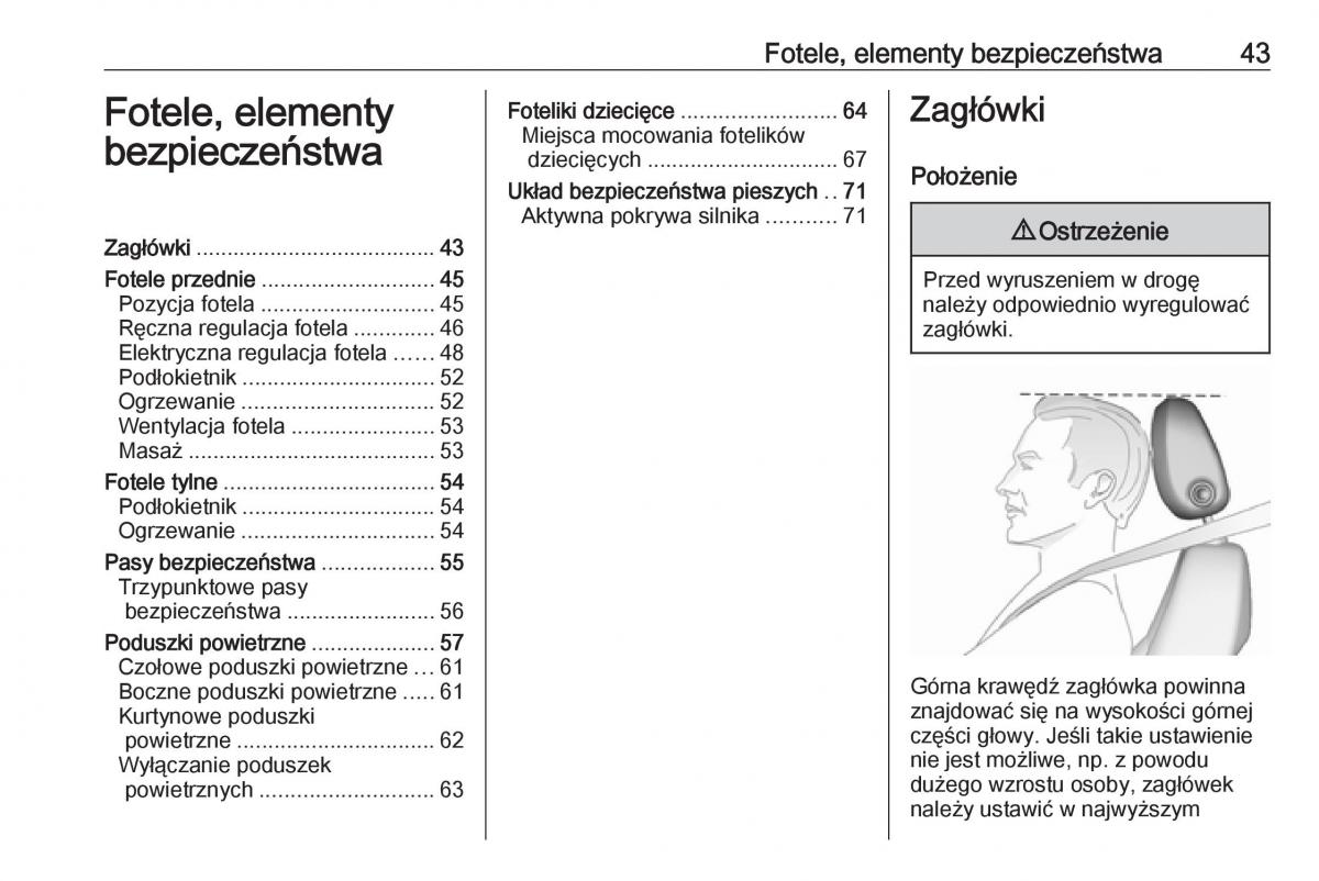 Opel Insignia B instrukcja obslugi / page 45