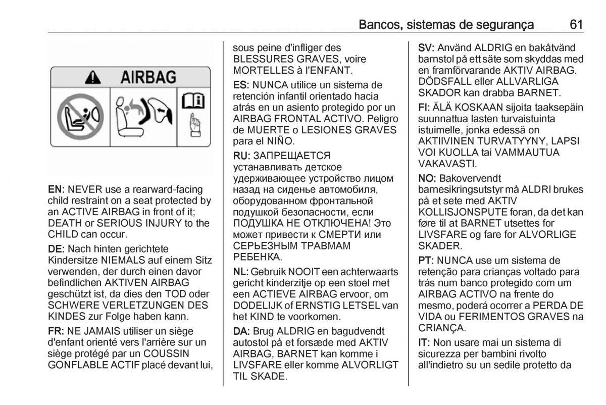 Opel Insignia B manual del propietario / page 63