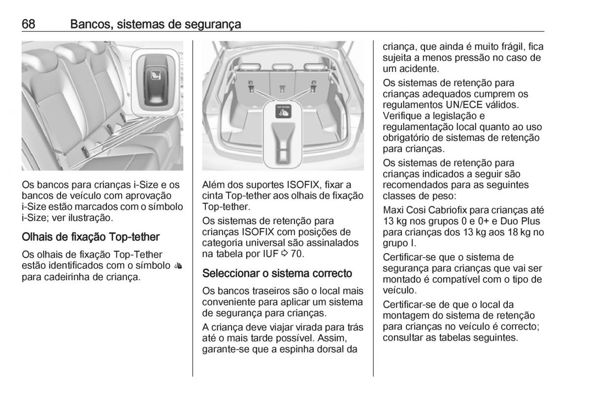 Opel Insignia B manual del propietario / page 70