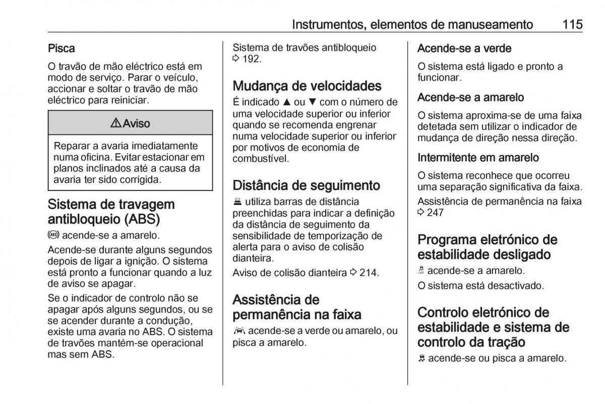 Opel Insignia B manual del propietario / page 117