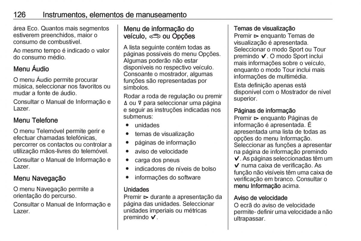 Opel Insignia B manual del propietario / page 128