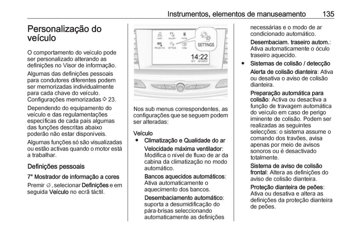 Opel Insignia B manual del propietario / page 137