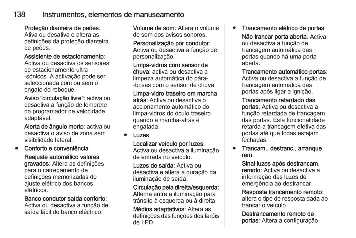 Opel Insignia B manual del propietario / page 140