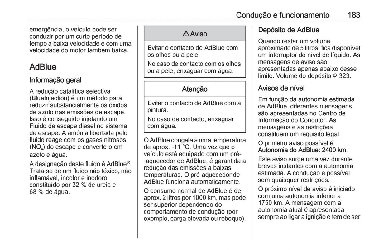 Opel Insignia B manual del propietario / page 185