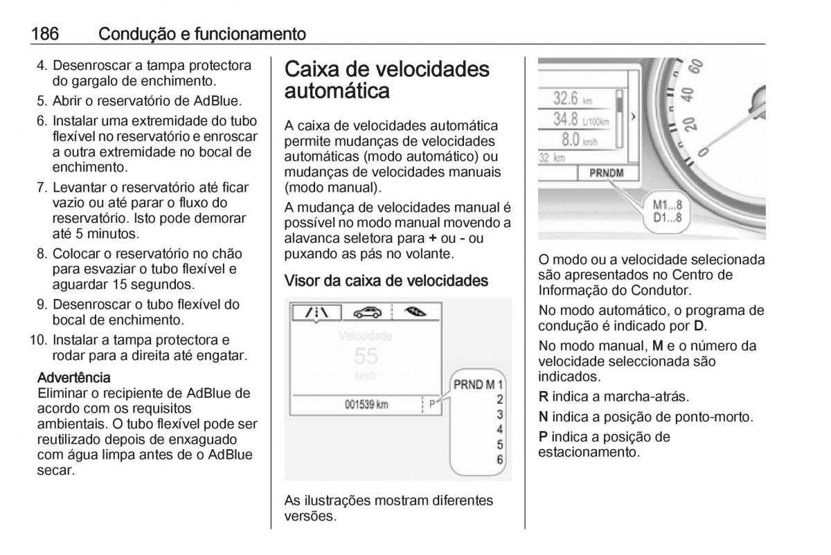 Opel Insignia B manual del propietario / page 188