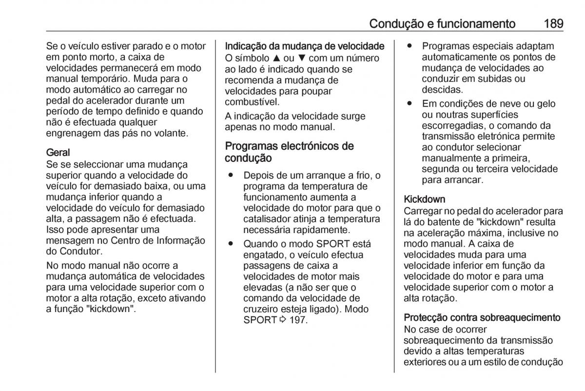 Opel Insignia B manual del propietario / page 191