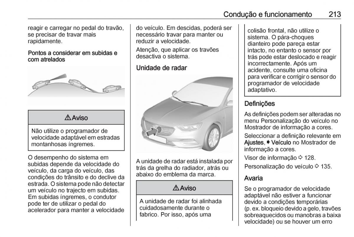 Opel Insignia B manual del propietario / page 215