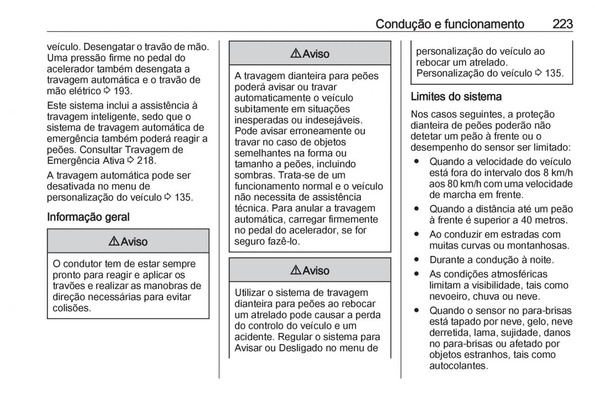 Opel Insignia B manual del propietario / page 225