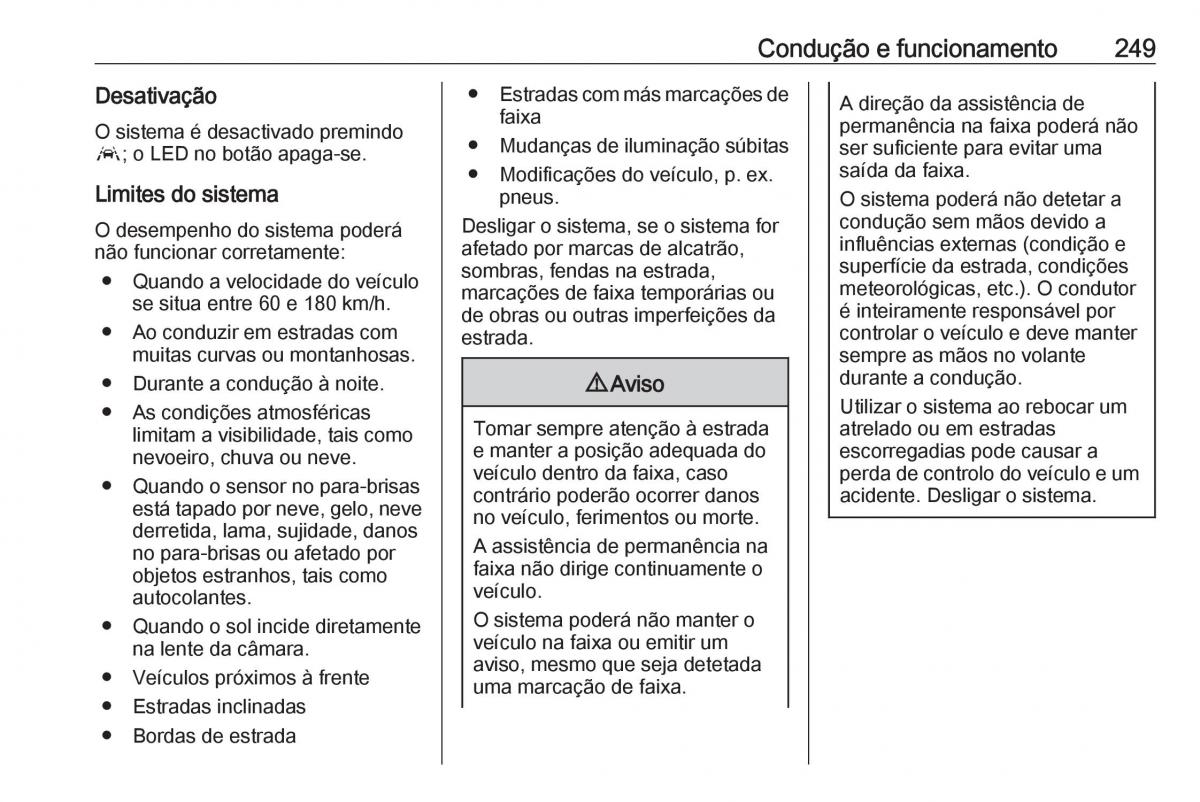 Opel Insignia B manual del propietario / page 251