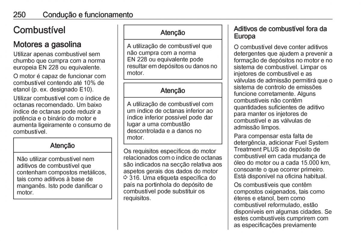 Opel Insignia B manual del propietario / page 252