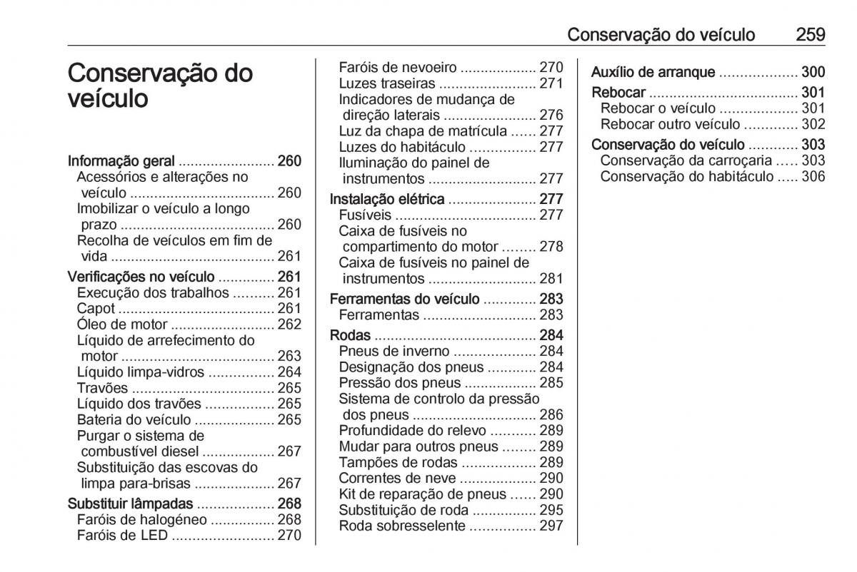 Opel Insignia B manual del propietario / page 261