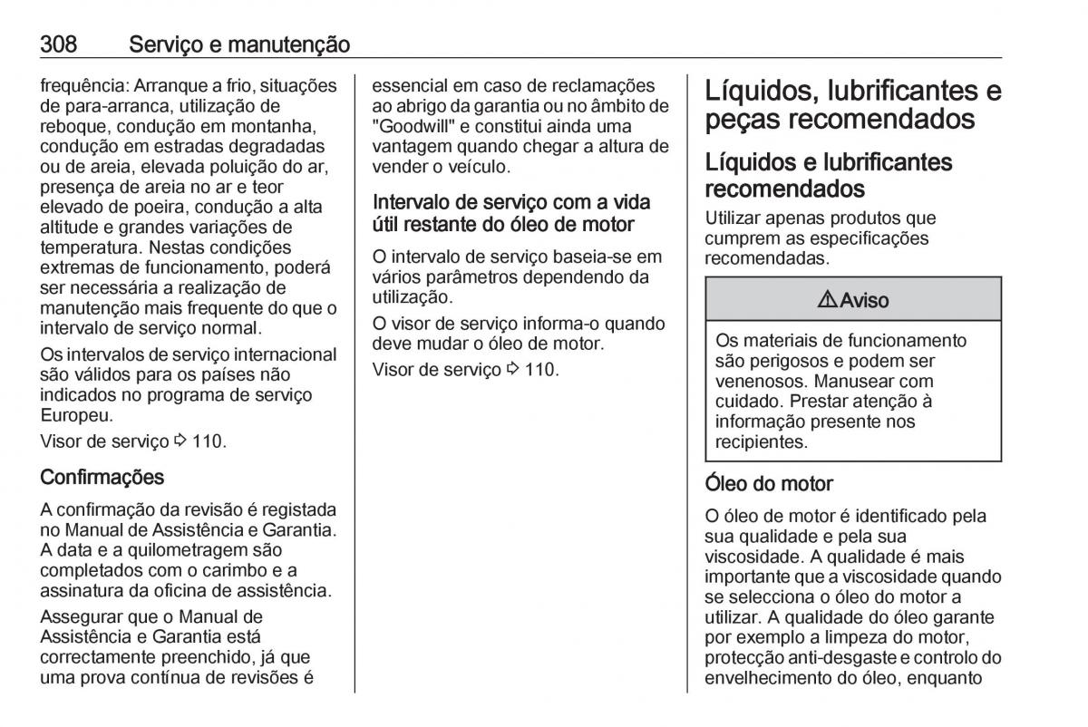 Opel Insignia B manual del propietario / page 310