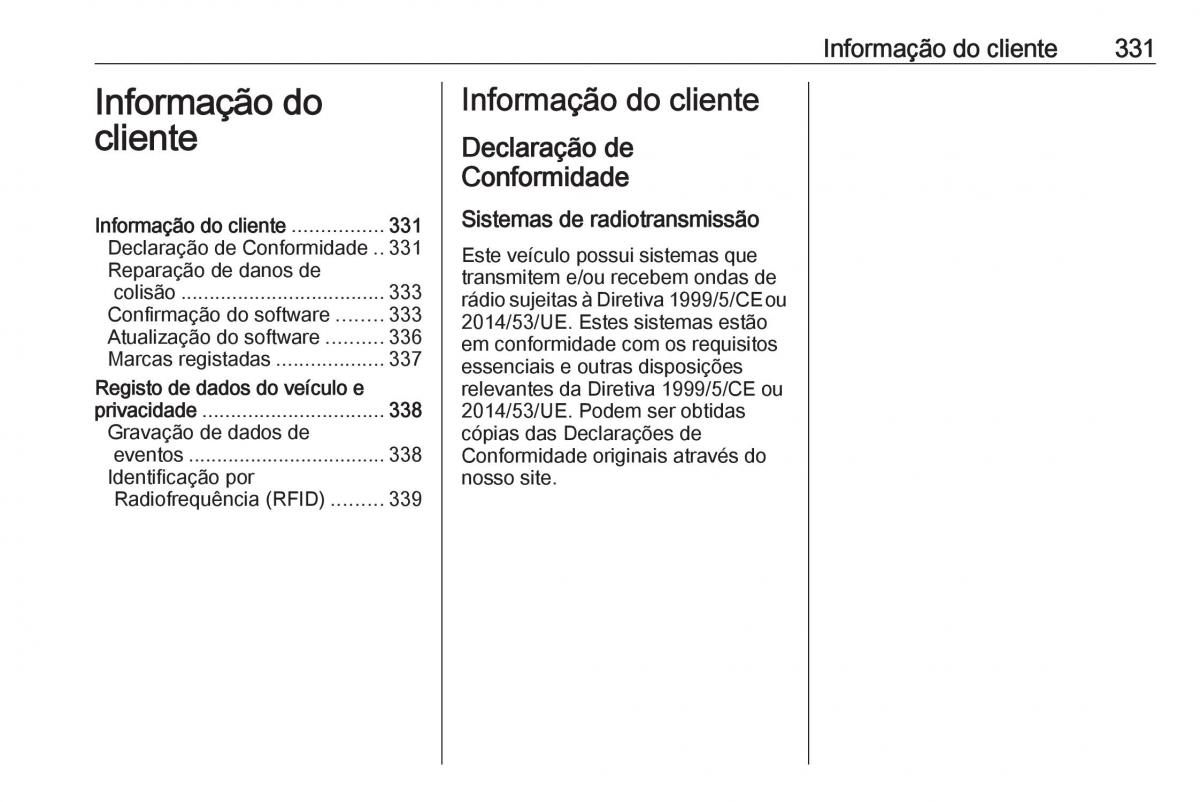 Opel Insignia B manual del propietario / page 333