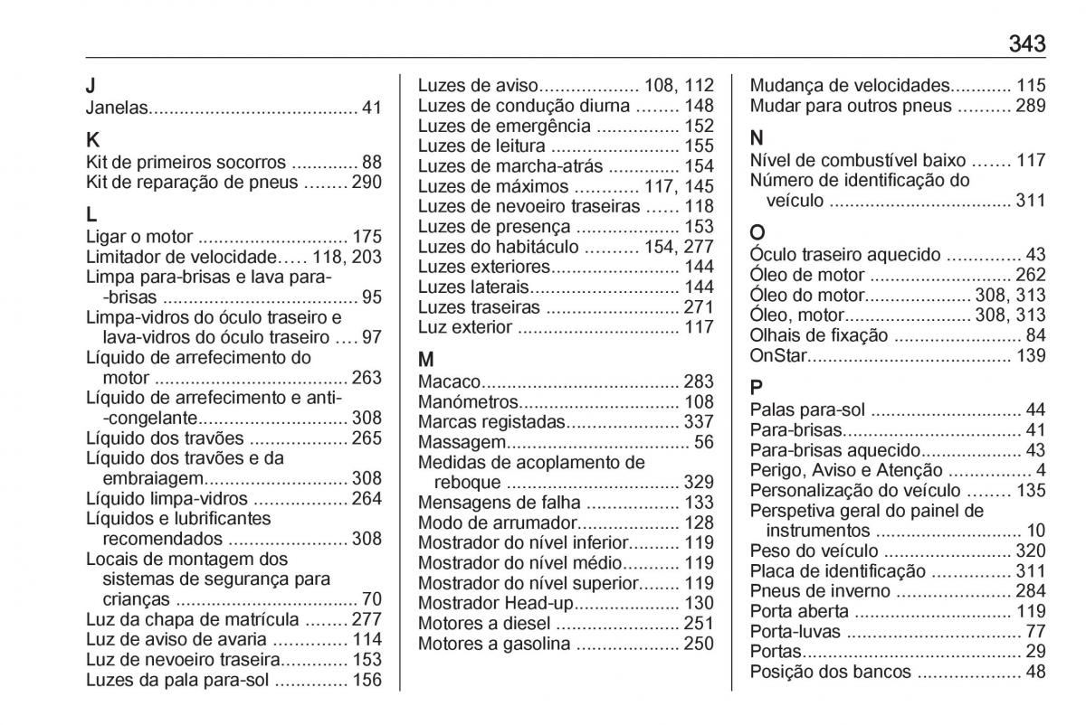 Opel Insignia B manual del propietario / page 345