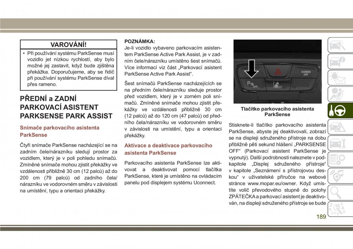 Jeep Compass II 2 navod k obsludze / page 191