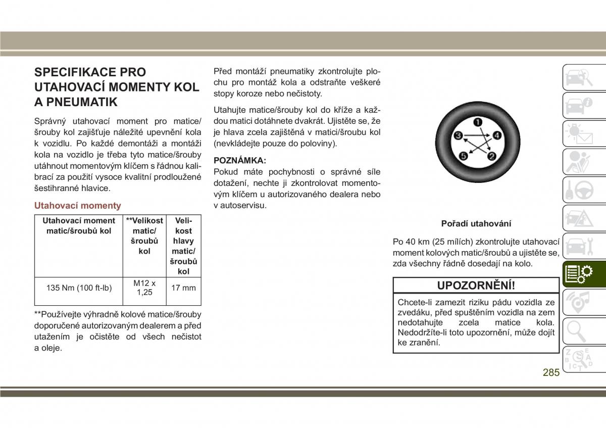 Jeep Compass II 2 navod k obsludze / page 287