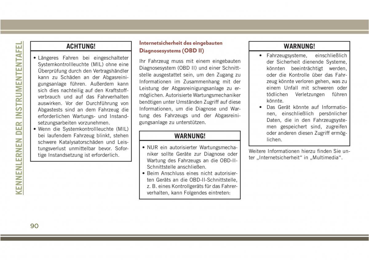 Jeep Compass II 2 Handbuch / page 92